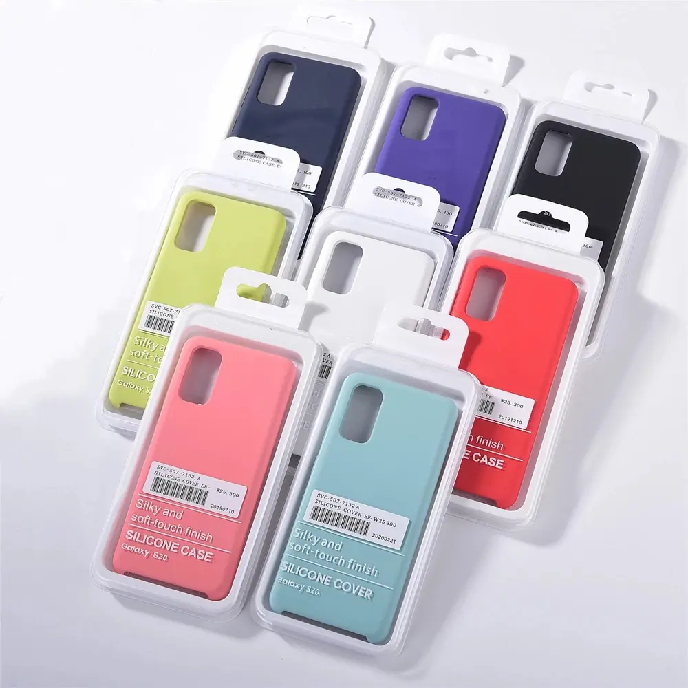 Factory wholesale Liquid Silicone phone case cover for samsung galaxy s21 s20 a51 note 20 s9 a30 s10 plus a71 With packaging