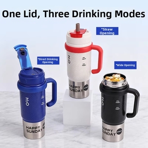 Taza Termo Gigante de Lujo para el Hogar, Taza de <span class=keywords><strong>Café</strong></span> para Auto de Gran Capacidad, Aislada al Vacío, de Acero Inoxidable, <span class=keywords><strong>con</strong></span> Tapa de un Solo Botón - Product Image 3