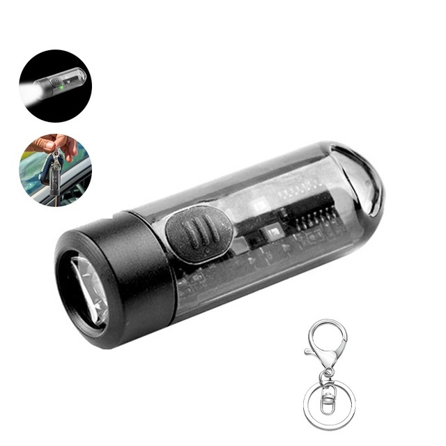 Brightenlux Portable ABS LED Flashlight 4 Colors Light Mini EDC Flashlight Rechargeable UV Keychain Torch Light
