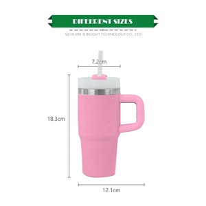 Chân không cách nhiệt trẻ em Tumbler 14oz trẻ em cup với rơm BPA du lịch miễn phí Mug với xử lý cho Hot & lạnh công suất 14oz tumblr - Product Image 4