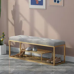 <span class=keywords><strong>Tabouret</strong></span> <span class=keywords><strong>bas</strong></span> en <span class=keywords><strong>fer</strong></span> <span class=keywords><strong>forgé</strong></span>, <span class=keywords><strong>tabouret</strong></span> à chaussures, repose-pieds, banc pour salon, chambre, couloir, vente en gros, fabricant, OEM, ODM, taille personnalisée - Product Image 2