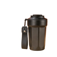 Botol Air Terisolasi Logo Kustom Model Baru, Mug Kopi Stainless Steel 450ml, Tumbler Kopi untuk Perjalanan