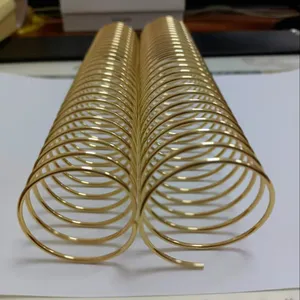 Advanced Electroplated Rose Gold Gold Light Gold Silver Gloss Black 1.5 Inch 2.0mm Thickness Metal Spiral Book Binding Coil