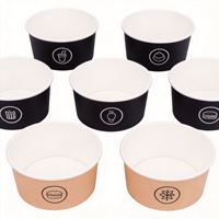 Mangkuk Salad Kertas Kraft Sekali Pakai Grosir, Dinding Tunggal, Food Grade, 500ml-1500ml untuk Sushi, Snack, Nasi, Katering, dan Takeaway