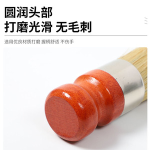 <b>Round</b> Head <b>Brush</b> 10mm Pig Bristles Soft Red Handle For Car Interior Leather Shoes Sofa Cleaning - Product Image 3