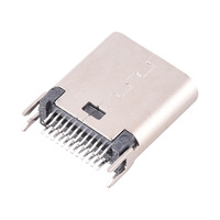 Connecteur femelle Type-C 24P, pas de 1,0 mm, montage sur carte, prise USB-C, longueur 9,3 mm, 10 000 cycles, pour charge d'ordinateurs portables et tablettes