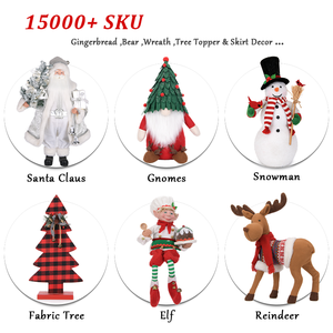 Décoration de Noël <span class=keywords><strong>en</strong></span> velours rouge avec nœuds, volants bordeaux à plusieurs niveaux, étoile <span class=keywords><strong>bronze</strong></span> de luxe, et arbre conique de style traditionnel pour cheminée - Product Image 4