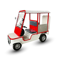 Quadricycle électrique à double usage Holladay, 4 roues, pliable, avec table, chariot électrique pour passagers, auvent anti-pluie, scooter électrique de tourisme