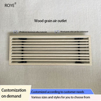 Grille de sortie d'air de grain d'évent de persienne allongée en alliage d'aluminium personnalisé pour registres de type ligne de garde-robe de climatisation de bureau