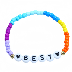 Pulsera <span class=keywords><strong>el</strong></span>ástica <span class=keywords><strong>de</strong></span> cuentas <span class=keywords><strong>de</strong></span> colores con letras <span class=keywords><strong>y</strong></span> corazones, pulseras <span class=keywords><strong>de</strong></span> <span class=keywords><strong>la</strong></span> <span class=keywords><strong>amistad</strong></span> con nombre personalizado, joyería <span class=keywords><strong>el</strong></span>ástica para niñas, regalo para fiestas <span class=keywords><strong>de</strong></span> adolescentes - Product Image 6