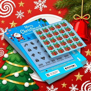Christmas Lottery <b>Ticket</b> Digital Printing Custom Paper Material and Size Options Safety Data Generation Winning - Product Image 1