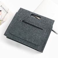 Sacs de rangement multifonctionnels pour ordinateur de bureau, style simple, sac portable en feutre coloré pour ordinateur portable
