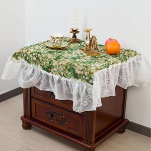 Nappe <span class=keywords><strong>de</strong></span> table en dentelle ajourée au crochet, faite à la main, style rétro, antidérapante, beige et blanche, en polyester, pour mariages - Product Image 2