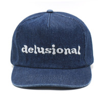 Groothandel Custom 5 Panel Denim Doek Snapback Borduurwerk Vader Hoeden Caps Voor Mannen