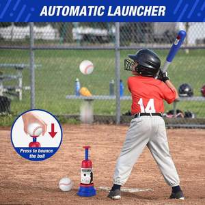 Jinying 3 in 1 Outdoor Baseball Hitting Kids Baseball <b>Toy</b> Set Height Adjustable Tee Ball Set for Kid - Product Image 5