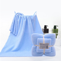 Ensemble de serviettes de bain carrées décoratives de luxe 2 pièces, emballage boîte cadeau ensemble de serviettes de bain en microfibre vente en gros