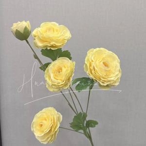 ดอกไม้ประดิษฐ์รูปโค้งสีเหลือง ผ้าไหม PU สำหรับตกแต่งงานแต่งงาน DIY รุ่น SC 09 - Product Image 3