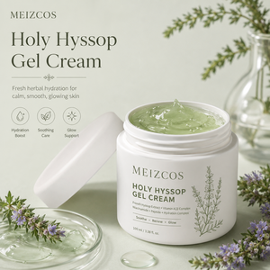 Crème <span class=keywords><strong>Gel</strong></span> Hydratante Apaisante Quotidienne MEIZCOS Holy Hyssop 100ml, <span class=keywords><strong>Gel</strong></span>ée Verte avec Niacinamide, Vitamine ACE et Peptides - Product Image 3