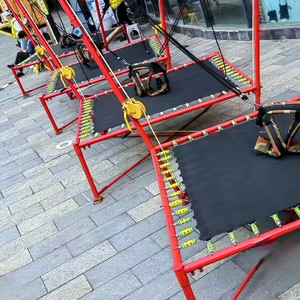 Công viên giải trí ngoài trời với cần điều khiển cho trẻ em và người lớn, khung thép đơn nhảy Bungee <span class=keywords><strong>Trampoline</strong></span> để bán giá rẻ - Product Image 2