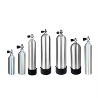 Réservoir d'oxygène 8L Cylindre en aluminium Réservoir de plongée sous-marine portable léger sans pédalier