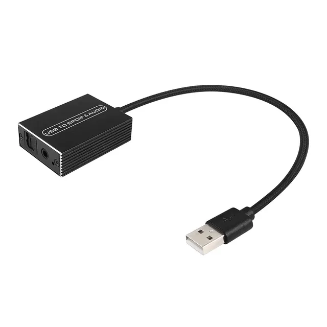USB a to Audio Converter Optical TOSLINK 3.5mm Stereo Audio Cable Adapter Unidirectional SPDIF Transmitter PS5 PS4 PC Laptop