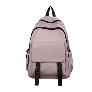 Unisex Simple Fashion Large Capacity Casual <b>Backpack</b> Multifunctional School Bag Waterproof Pure Colour <b>Student</b> Rucksack Nylon - Product Image 5
