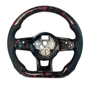 Volante de coche de fibra de carbono forjado rojo para Volkswagen <span class=keywords><strong>Golf</strong></span> Mk7 7,5 volante GTI GTS GTD <span class=keywords><strong>GTE</strong></span> R Line Polo GTI MK7 - Product Image 1