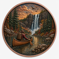 Pièces de monnaie en cuivre à haute relief 5 oz .999 Cuivre pur Impression UV colorée Pagaie Canoë Sac à dos Chapeau Pièce de monnaie Pièces de monnaie en cuivre