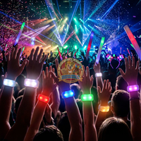Bracelets LED à télécommande DMX 6 couleurs pour fêtes, en ABS et tissé, pour Pâques, concerts et promotions