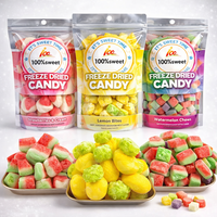 Fraises et crème lyophilisées-Fabricant de bonbons Étiquettes personnalisées en gros Bonbons lyophilisés halal croustillants