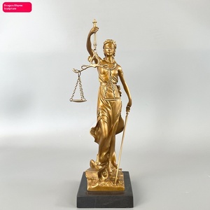 Estatua de Lady <span class=keywords><strong>Justice</strong></span>, diosa con los ojos vendados, escultura de cobre, artesanía, grabado de Metal de Navidad, adorno para el salón para bufetes de abogados - Product Image 4