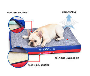 50% de descuento en gran oferta cama para mascotas EN STOCK fabricante profesional de productos para mascotas cama cálida para mascotas de espuma de refrigeración de doble cara - Product Image 3