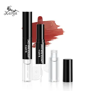 Double Ended 2 in 1 Lips Cosmetic Long Lasting Kissproof Top Coat Non Sticky Smooth Lip Stick Transfer Proof Lipstick Sealer