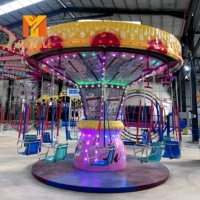 Chaise volante mini simple 12 places pour enfants, jeu rotatif pour parcs d'attractions et centres commerciaux, modèle Lotus, économique