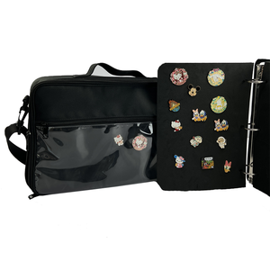 กระเป๋าใส่เข็มกลัดแบบถอดได้พร้อมห่วงโลหะ  แผ่นโชว์เข็มกลัดแบบ EVA 3 แผ่น  พร้อมกล่องเก็บ - Product Image 2
