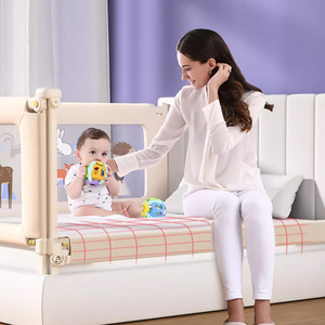 Barandilla de Cama Ajustable y Convertible para Bebés, Barrera de Seguridad Anticaídas para Niños - Product Image 2