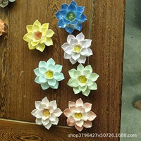 Fleur artificielle en forme de bourgeon de lotus, faite à la main, pour photographie, accessoires de fleurs artificielles, plante en céramique, pour aménagement paysager de scène, fausse plante