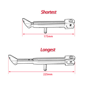 XXUN Chân Chống Điều Chỉnh Được Cho Xe Máy Chân Chống Bên Hông Bộ Chân Chống Đá Hạ Hỗ Trợ Cho Honda CBR250R 2011 2012 2013 - Product Image 6