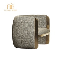 Fauteuil de détente rotatif en tissu vert fait main, design moderne et luxueux, pour villa, chambre et salon