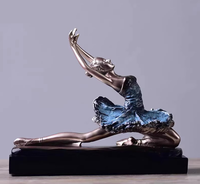 Figurine de ballerine en résine, décoration d'intérieur, sculpture décorative