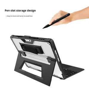 Étui pour <span class=keywords><strong>Surface</strong></span> Pro9/10/11, tablette et <span class=keywords><strong>clavier</strong></span> antichoc avec support, housse de protection pouvant être tenue à la main - Product Image 3