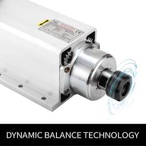 Moteur de broche CNC refroidi par air Zhong Hua Jiang Square ER32 7,5KW 4 roulements 220V/380V pour machine de gravure CNC - Product Image 5