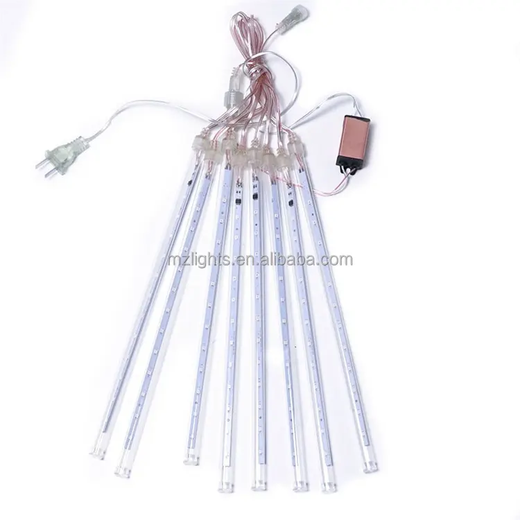 Hot LED Meteor Shower Rain Drop Lights Bright White 8 Tubes Outdoor Waterproof for Trees Holiday Christmas Lighting Decorations