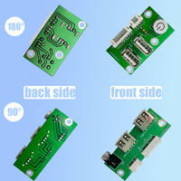 Placa de expansión de puerto USB 2,0 dual con botón de encendido y conector de cable para dispositivos de bricolaje/control industrial