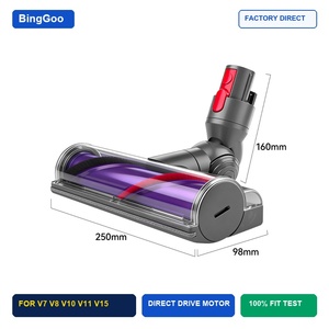 Pièces détachées pour aspirateur BingGoo, tête de <span class=keywords><strong>brosse</strong></span> motorisée, grande <span class=keywords><strong>brosse</strong></span> à rouleaux, électrique/manuelle, réutilisable, compatible V7 V8 V11V15 - Product Image 1