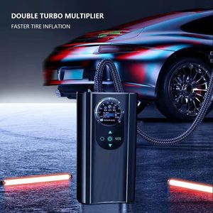 WOSEN Portable Emergency Double Turbo 150PSI Multi Mode <b>Car</b> Motorcycle Bicycle Ball Tire Inflator Air Pump Compressor - Product Image 5