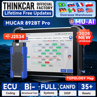 MUCAR 892BT PRO Otomotiv Teşhis Tarayıcısı OBD2 Tam Sistem AI Araç Teşhis Cihazları ECU Kodlama Topoloji Haritası J2534 DOIP CANFD
