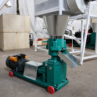 Machine à granulés d'aliments pour animaux, type D, à moteur électrique, avec trémie d'alimentation large, pour bétail, moutons et chèvres, facile à utiliser et peu encombrante