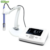 pH-mètre numérique de laboratoire SunHot, précision 0,01 pH, testeur de conductivité/salinité personnalisable en plastique, ORP/température, qualité de l'eau