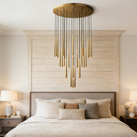 Lampe suspendue d'escalier moderne personnalisée, lampe LED, lampe suspendue d'usine pour chambre à coucher